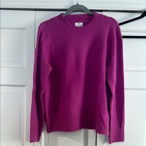 J. Crew Crewneck Sweater in Bright Fuchsia